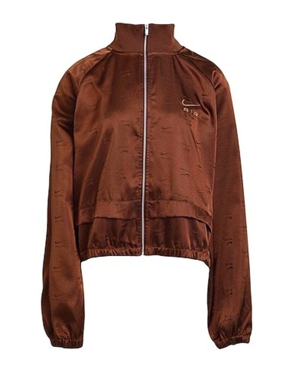 Nike Air Women's athletic logo Jacket zip up Small chocolate brown nwot